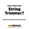 compact repair string trimmer repair