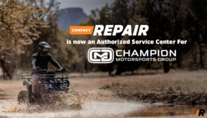 compact repair champion motosports group partnership authorized service center