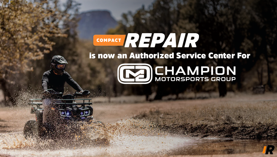 compact repair champion motosports group partnership authorized service center