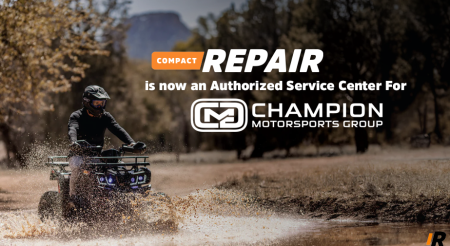 compact repair champion motosports group partnership authorized service center